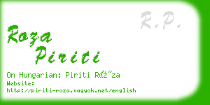 roza piriti business card